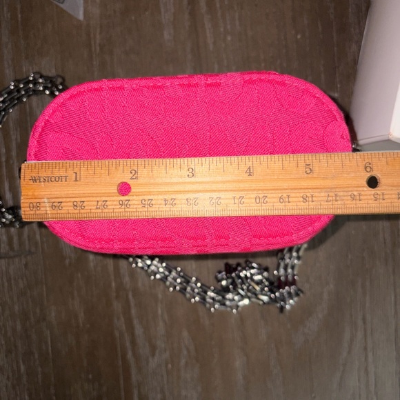 Pink Dior Miss Dior Signature Pouch bag with Black Metal Crossbody Chain NWT - Picture 3 of 8